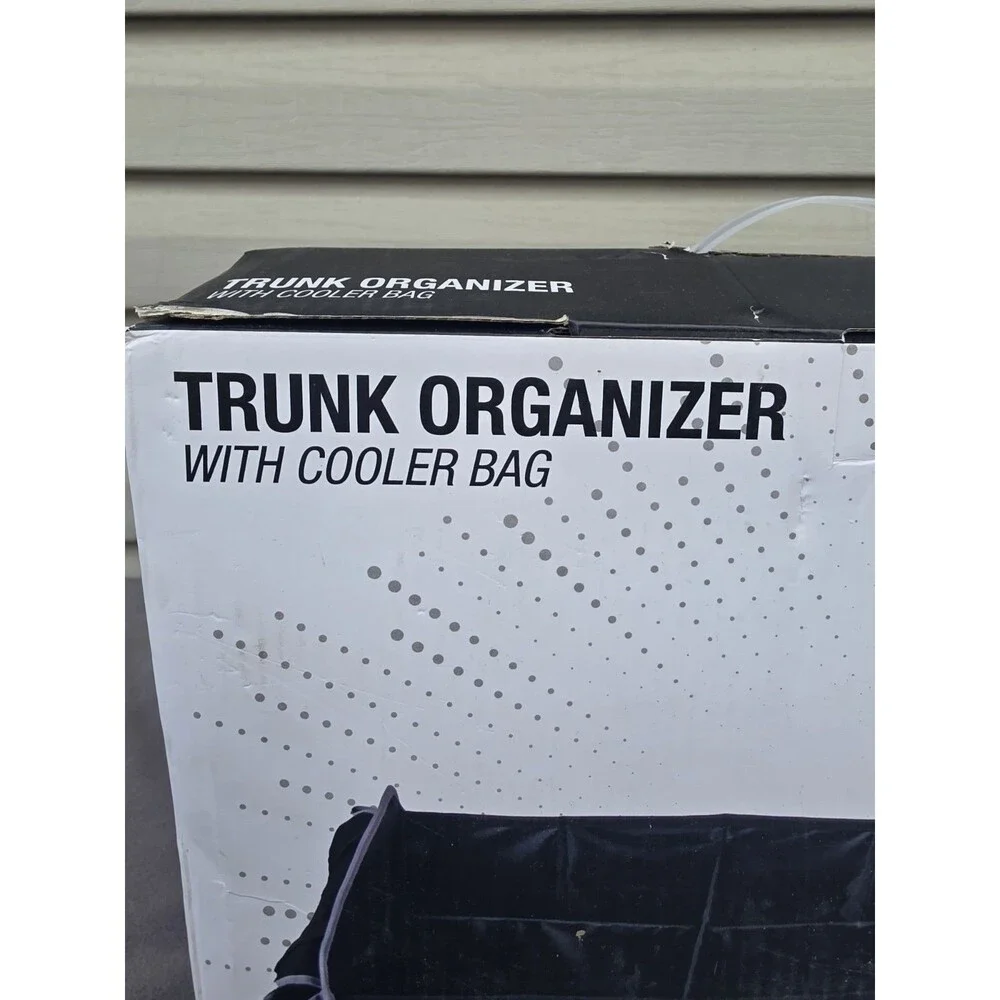 Large Trunk Organizer with Portable Leakproof Cooler Bag,Foldable Cover,Adjustab